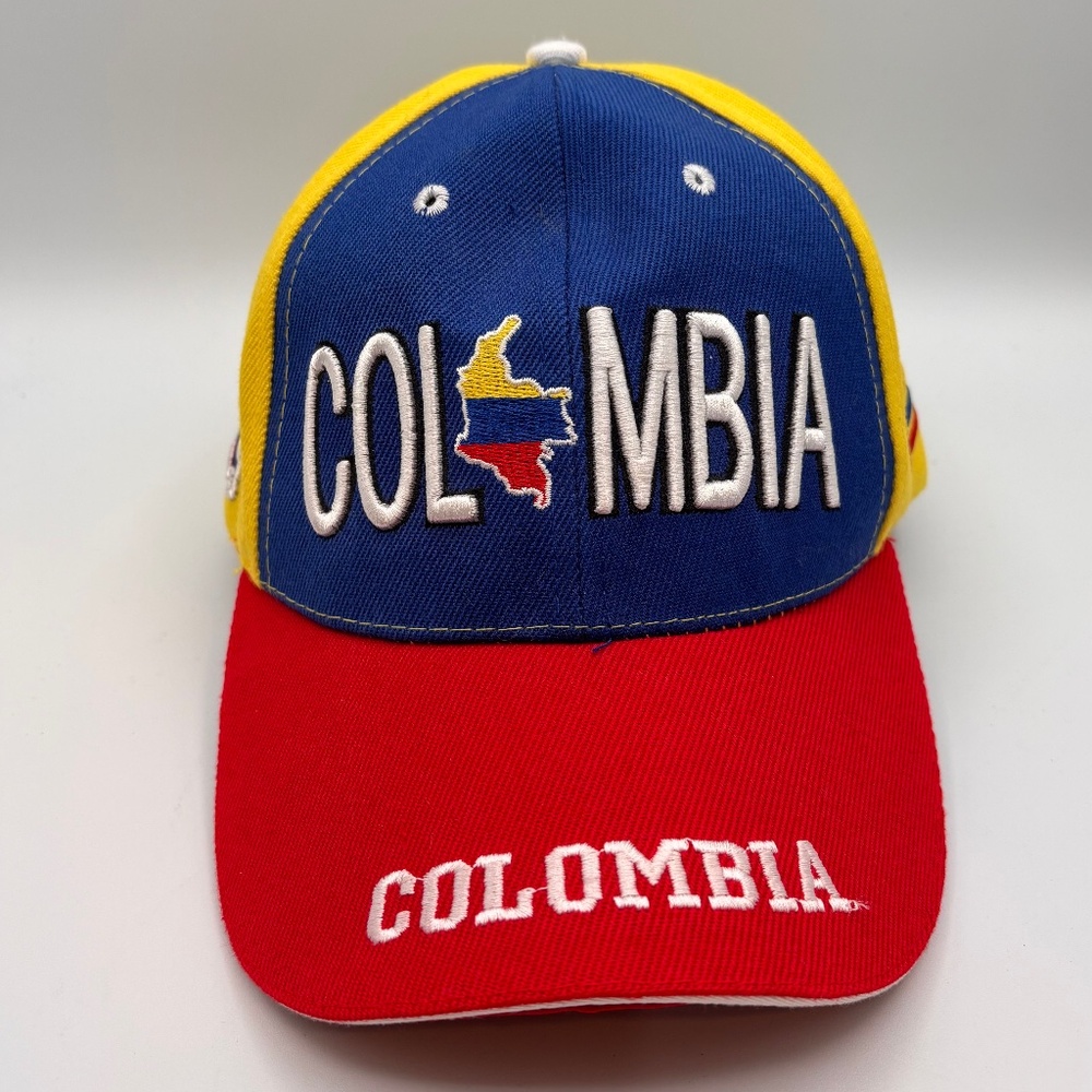 Vintage Columbia Flag Colors Colorblock Travel Country Adjustable Hat